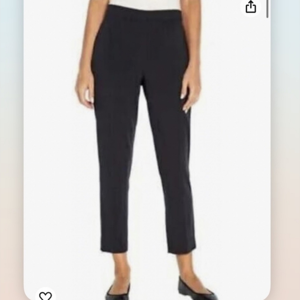 Banana Republic Pull On Tapered Trousers Ankle Pants Size 8 Black New